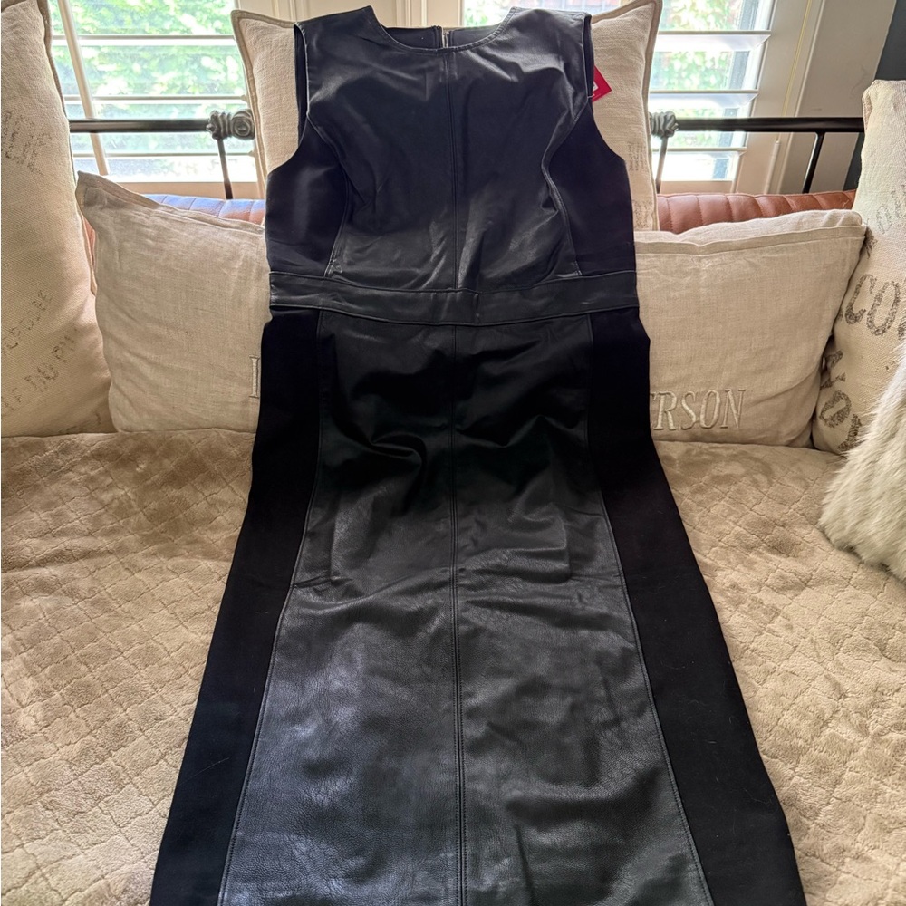 Black Sleeveless Sheath Midi Dress for Cocktail